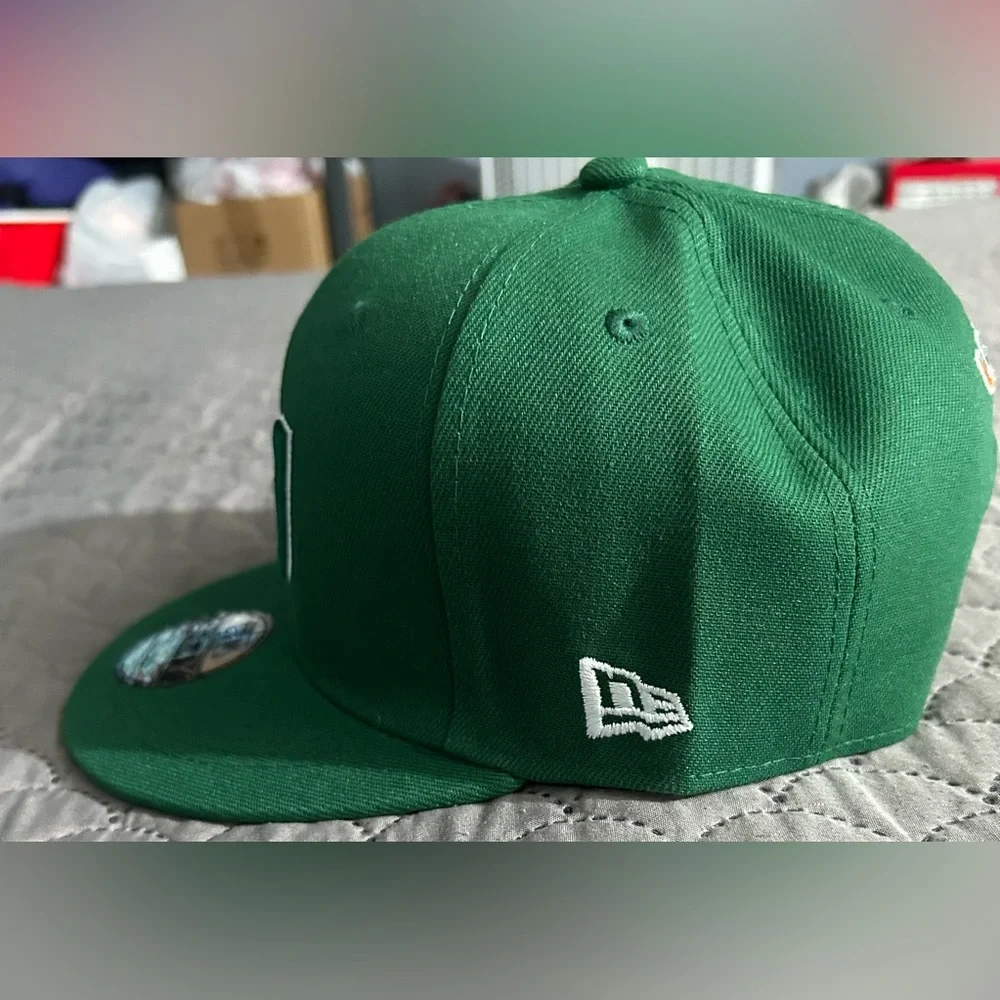 πUM Green Snapback Cap with Orange and Green Logo - Picture 4 of 4